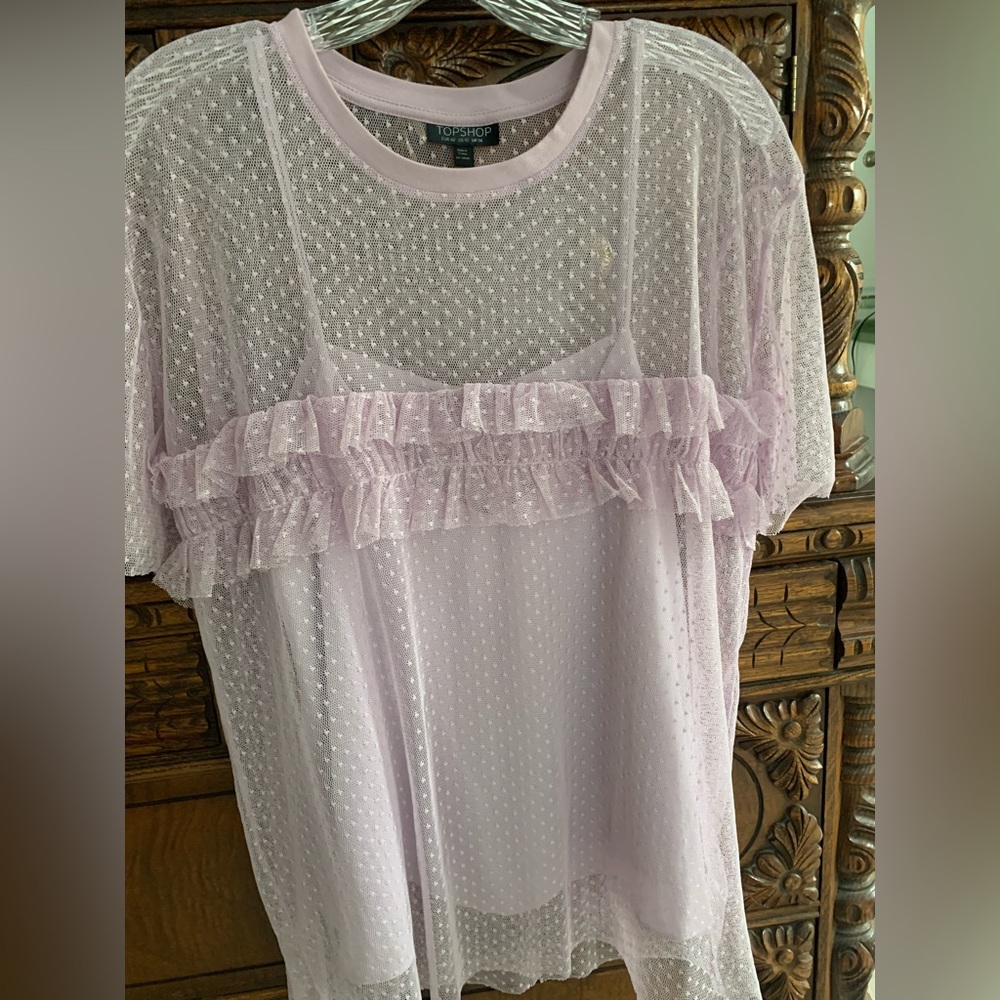 Gorgeous lavender 2 piece top shop blouse